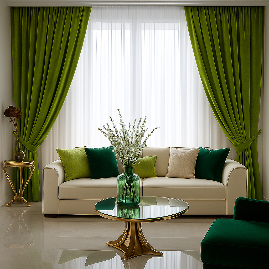 Draperie Velvet 07 – Verde Lime Blackout din Catifea de Lux