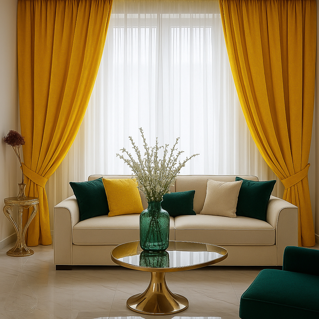 Draperie Velvet 106 – Galben Auriu Blackout din Catifea de Lux