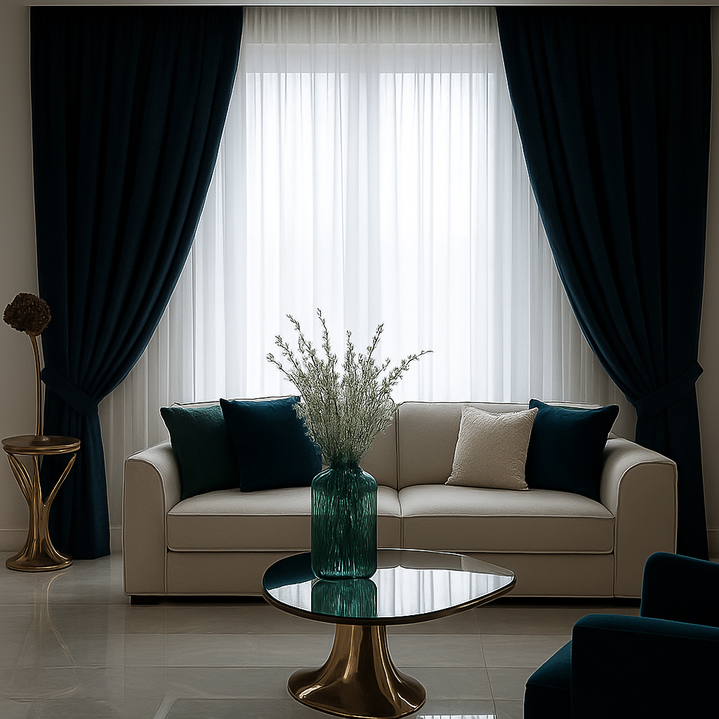 Draperie Velvet 17 – Albastru Petrol Închis Blackout din Catifea de Lux